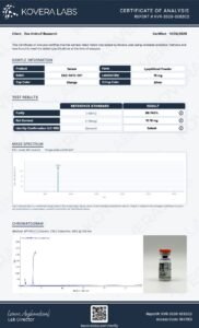 Selank COA 10mg (Kovera Labs, Lot EAZ-SK10-001)