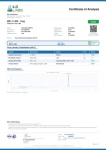 IGF-1 LR3 COA Purity 1mg